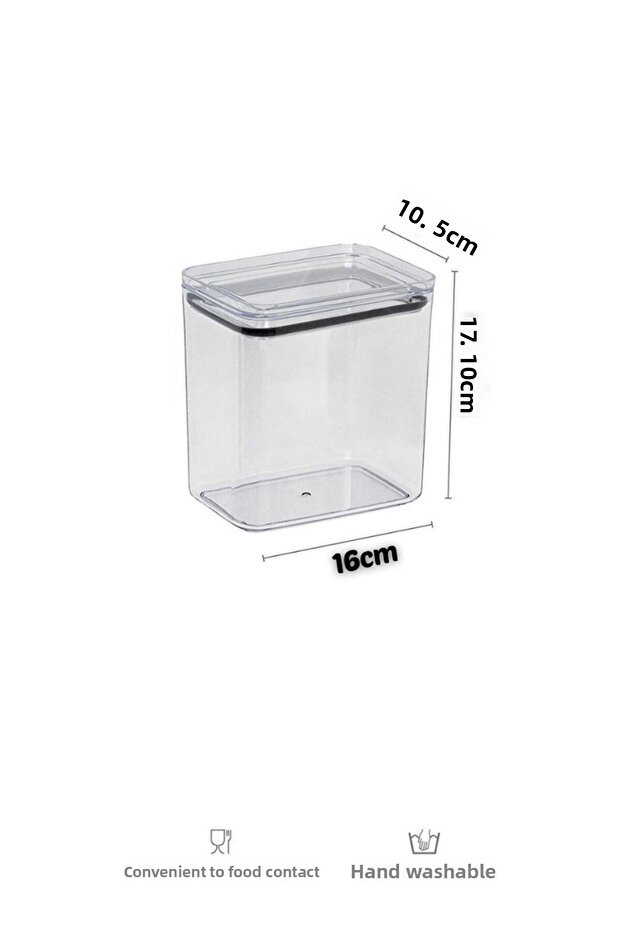 Very Useful Decorative Rectangular 2.2 Lt Set of 2 with Vacuum Lid Tablets, Detergent Storage Box - 7
