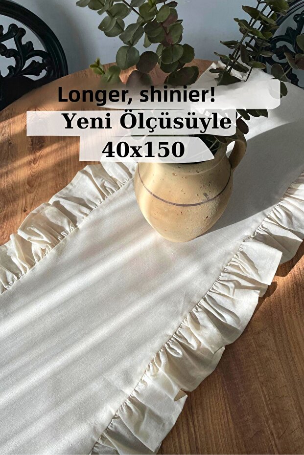 مفرش طاولة من الكتان المزخرف 40x150 أطول وأكثر أناقة!