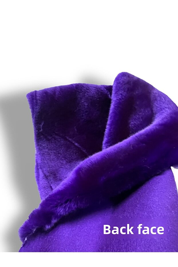 Zp-Toscana/Tavsan 1300Gr Purple Soft Woven Plush Fabric 50X150 cm Textile, Home Textile
