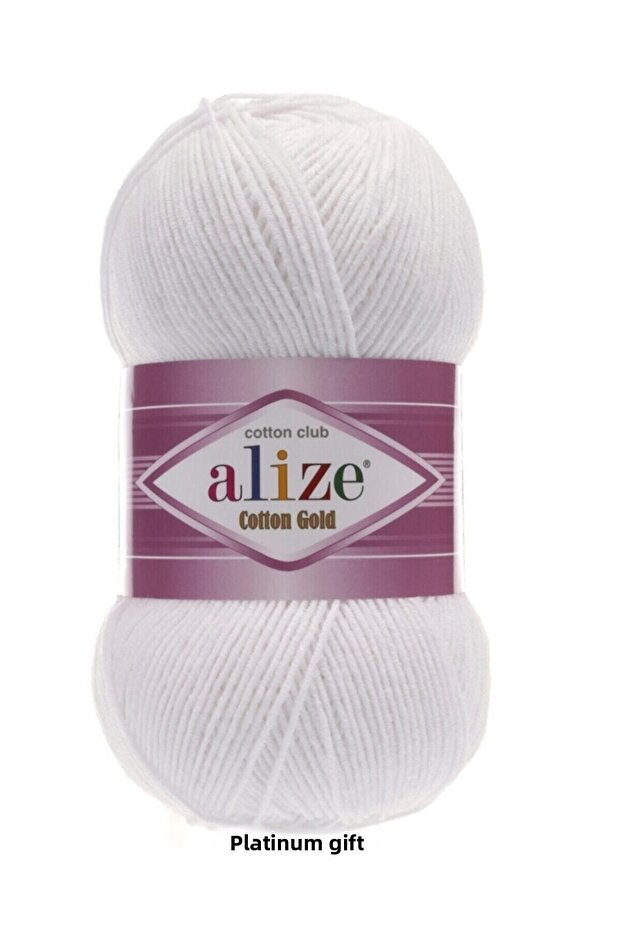 ( 5 Pieces ) Cotton Gold 55 White Hand Knitted Threads Vest Cardigan Thread Scarf Sweater Thread