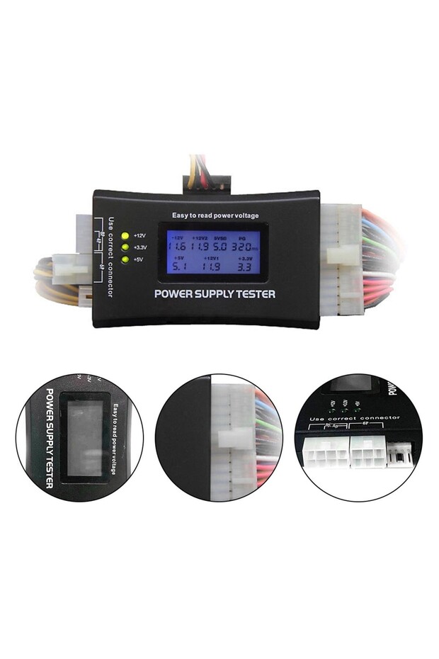 Digital LCD Display PC Computer 20/24 Pin LCD Power Supply Tester Check Atx Source Tester Power M... - 1