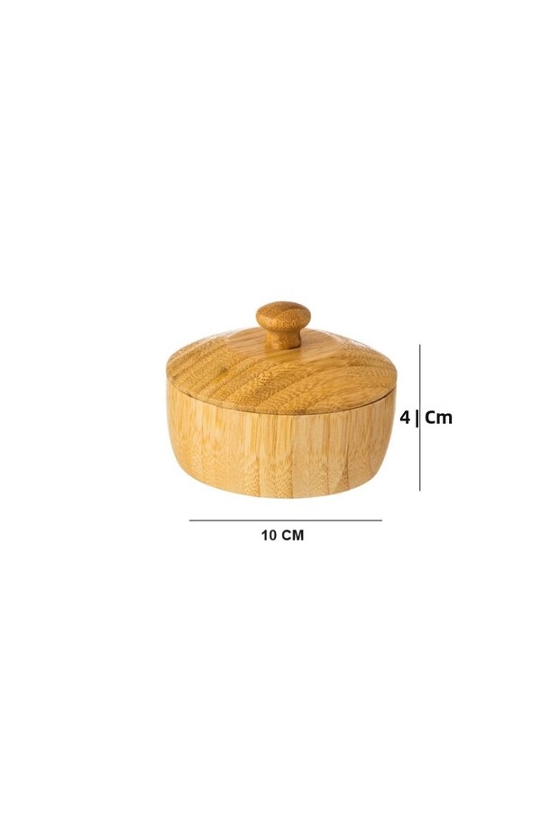 A multi-use box with a bamboo lid for nuts and spices - 2