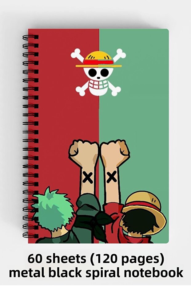 One Piece Anime Themed A5 Spiral Hard Cover Notebook 120 Sheets