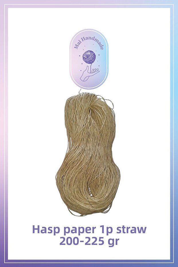 200-225 Grams of Straw Color Knitting Rope Paper