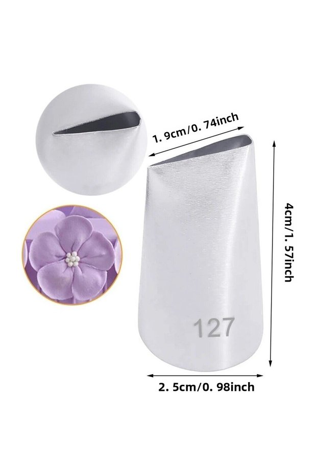 Cream Stainless Steel Piping Bag - 1 Piece + 4 Whipped Bags
