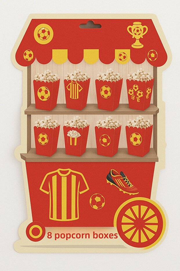 8 Li Fan Corn and Popcorn Box Yellow-Red