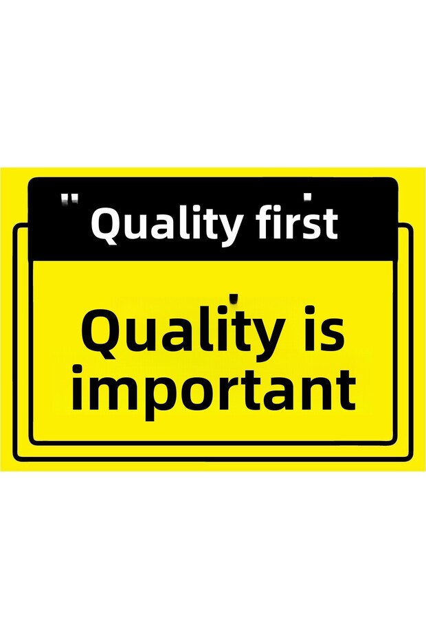 الجودة أولاً. لافتة تحذيرية من نوع Quality Matters isg مصنوعة من مادة PVC مقاس A5 15x21 سم