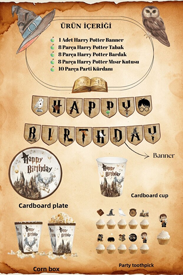 Harry Potter Themed Party Set 35 Pieces