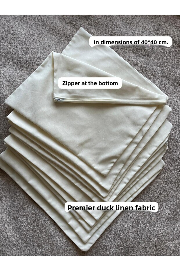 Premier Duck Linen Throw Pillow Cover (10 pieces)/ Punch embroiderable case/ Ready to process case