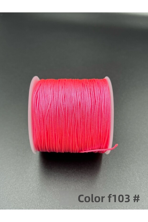 0.8 mm Candy Pink Parachute String Color F103 Jewelry Making Accessory (100 Meters)