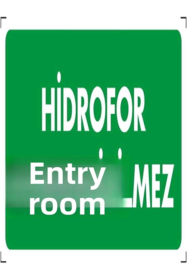 Hydrophore Room No Entry Warning/Warning Sign 12X25 Decote (Photolumen)