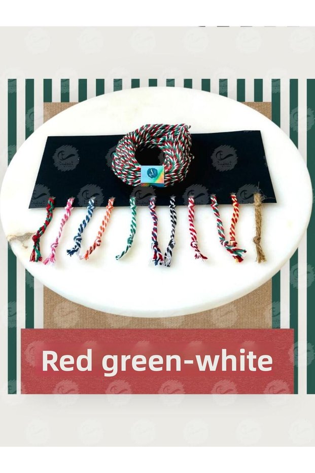 Package Lanyard Package Lanyard / Binding Lanyard / Three Color Lanyard Red White Green Color 10 mt-T912