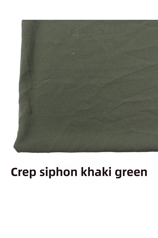Khaki Crepe Chiffon - 145 cm Color Width