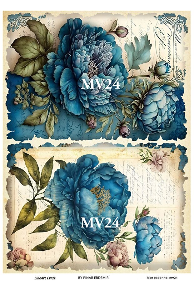 ورق ديكوباج نحاسي مقاس 29 × 42 سم - MV24