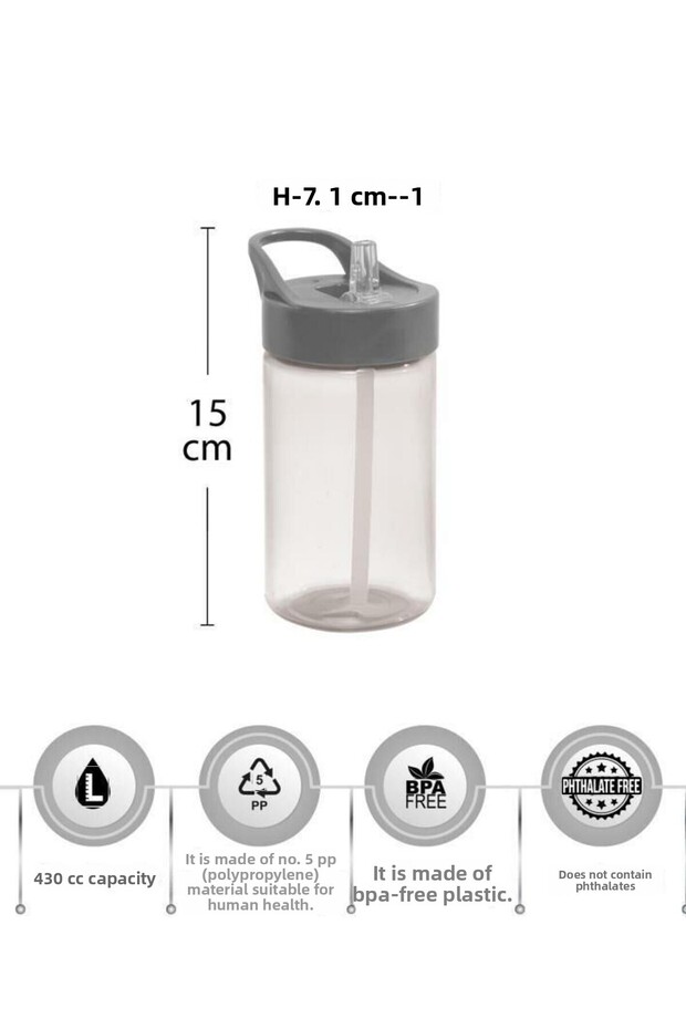 430 Cc Patterned Flask with Straw-pp-dinosaur - 3