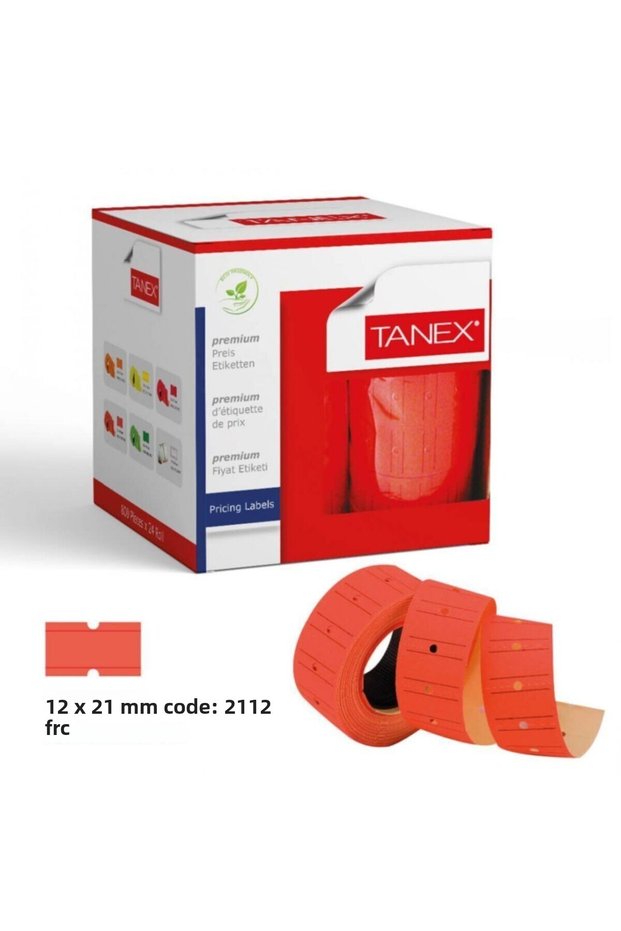 Price Tag Striped Fluorescent Red 12 Pack