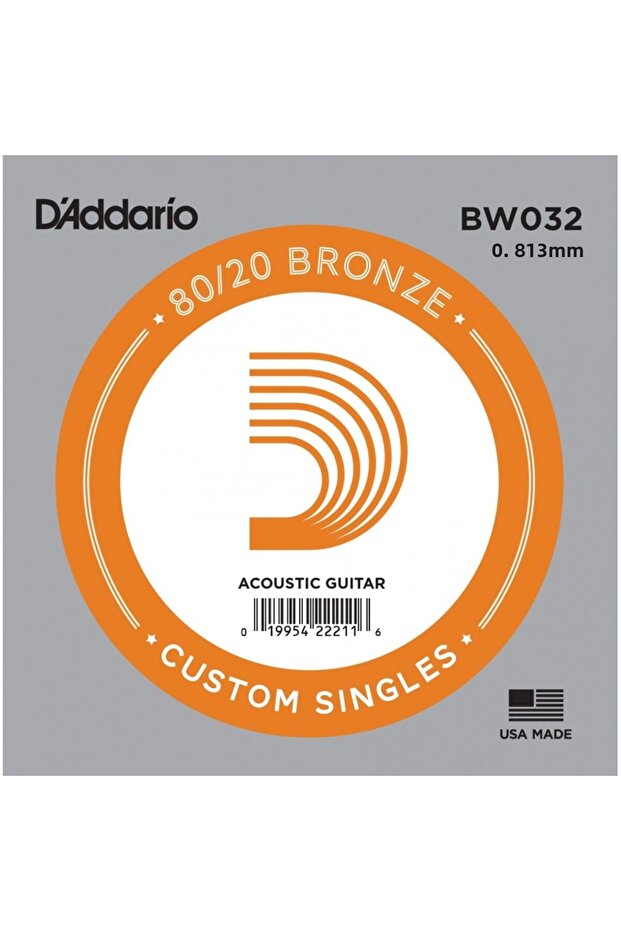 DadDario Bw032 - Acoustic Single Wire, 80/20 Bronze Wound, 032 (Re)