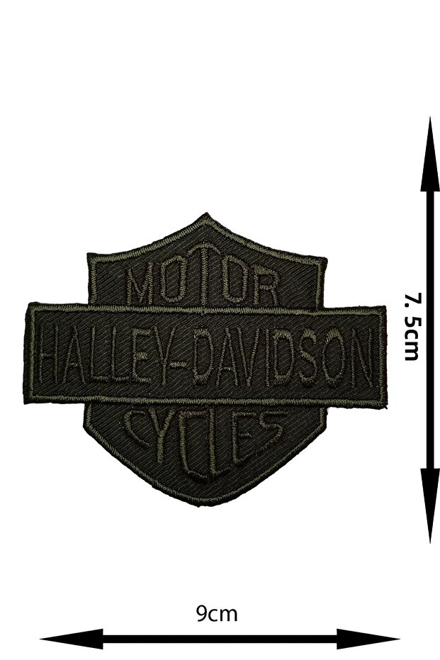 Iron-Stick Arma - Patch - Harley Davidson (green) Model (7,5cm X 9cm)