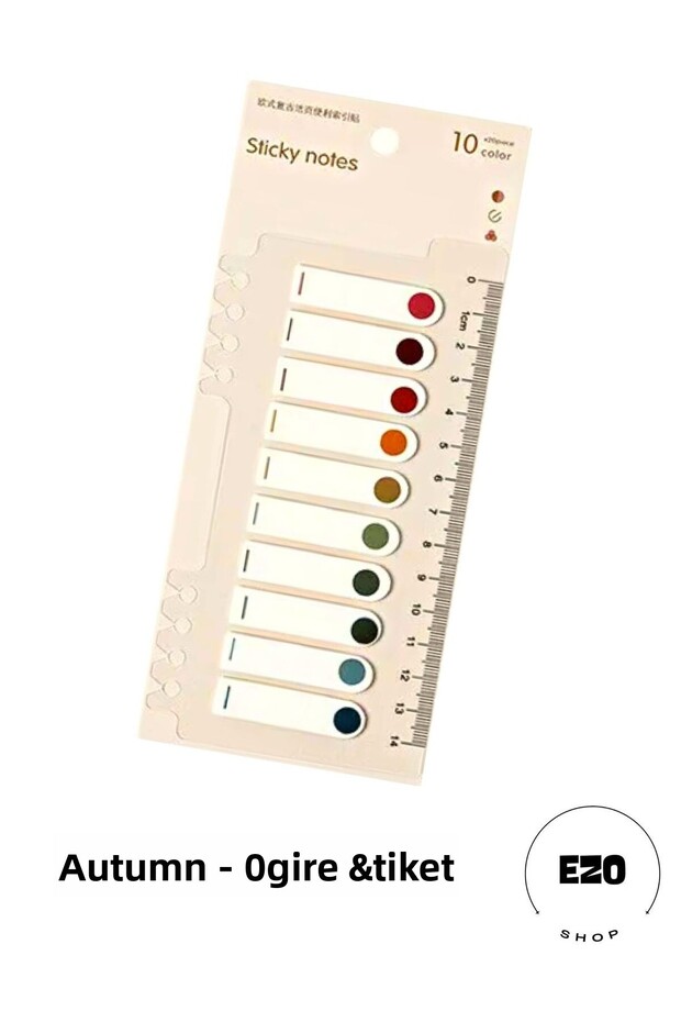 Post-it Sticky Notes Transparent Color Sticky Notepad Label Note Bookmarks 200 Sheets Autumn - 1