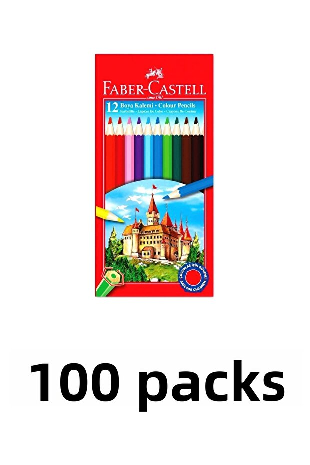 100 Pack Cardboard Box 12 Colors Dry Paint Pen