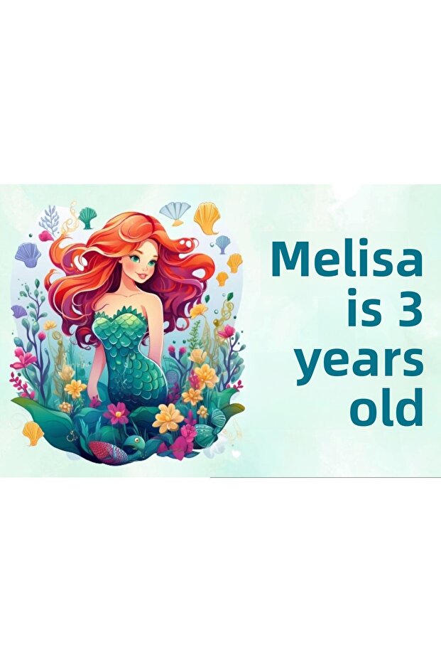 Mermaid Themed Birthday Banner 35X50 cm
