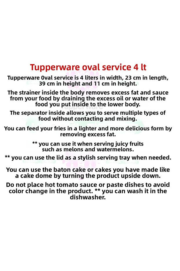Oval Service 4 Lt Multi-Purpose Storage Container with Strainer - 4