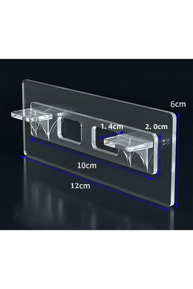 8 Pieces Adhesive Shelf Supported Apparatus - Cabinet Fixing Clip with Hanger - 5