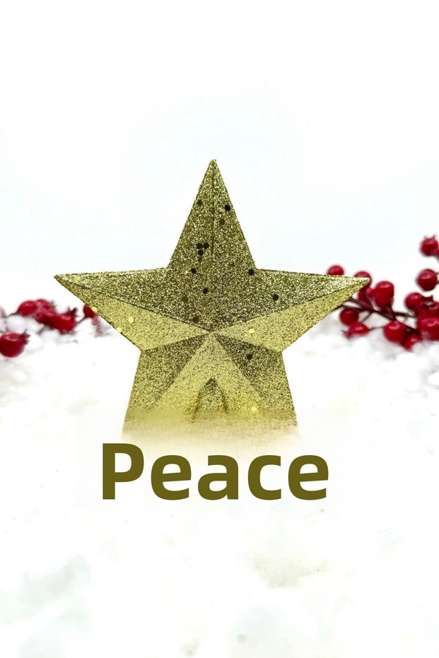 Gold Color Glittered Treetop Decoration 15X14 cm Shiny Golden Yellow Sequin Christmas Pine Tree New Year Treetop Decoration