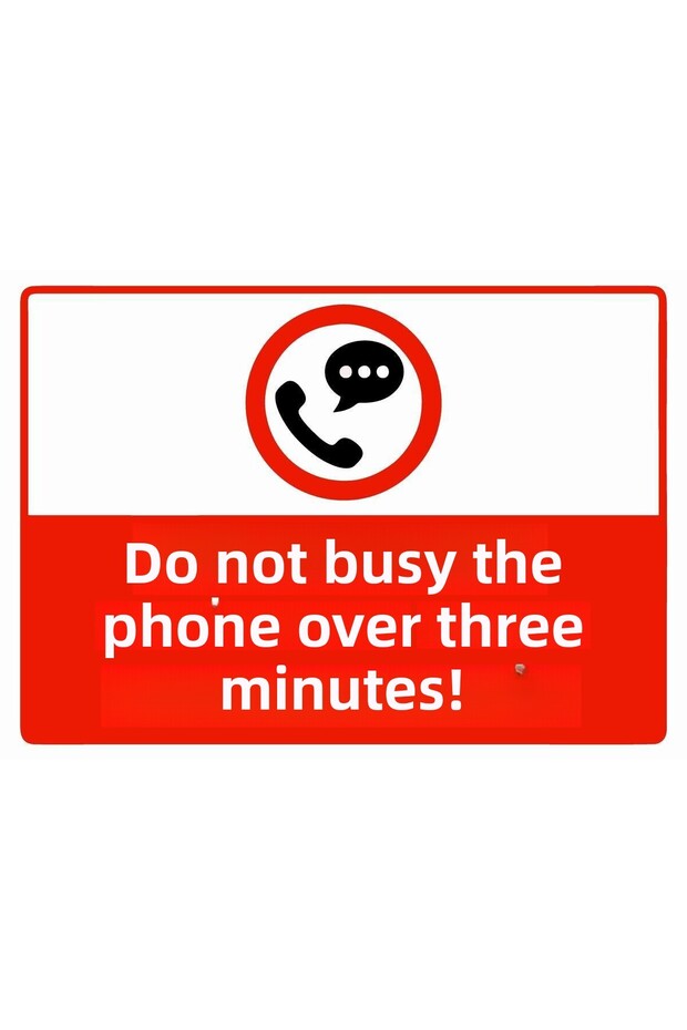 Don'T Be Too Busy with Your Phone for More Than Three Minutes! Isg Warning Sign Pvc A3 30X42 cm