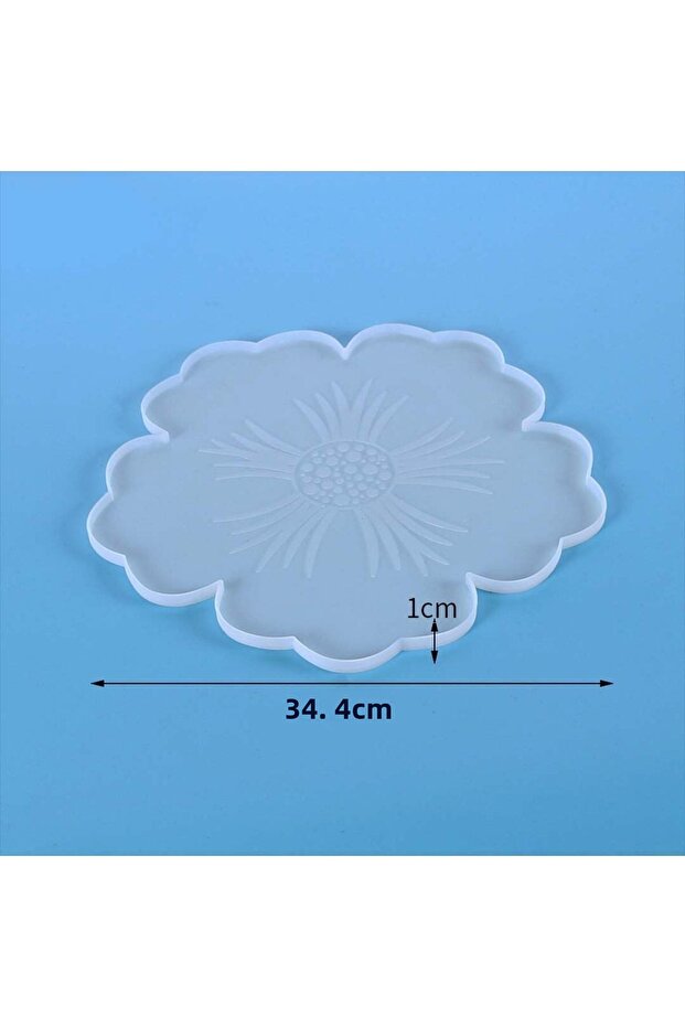قالب صينية إيبوكسي سيليكون بنمط زهرة كبيرة من السيليكون - 5
