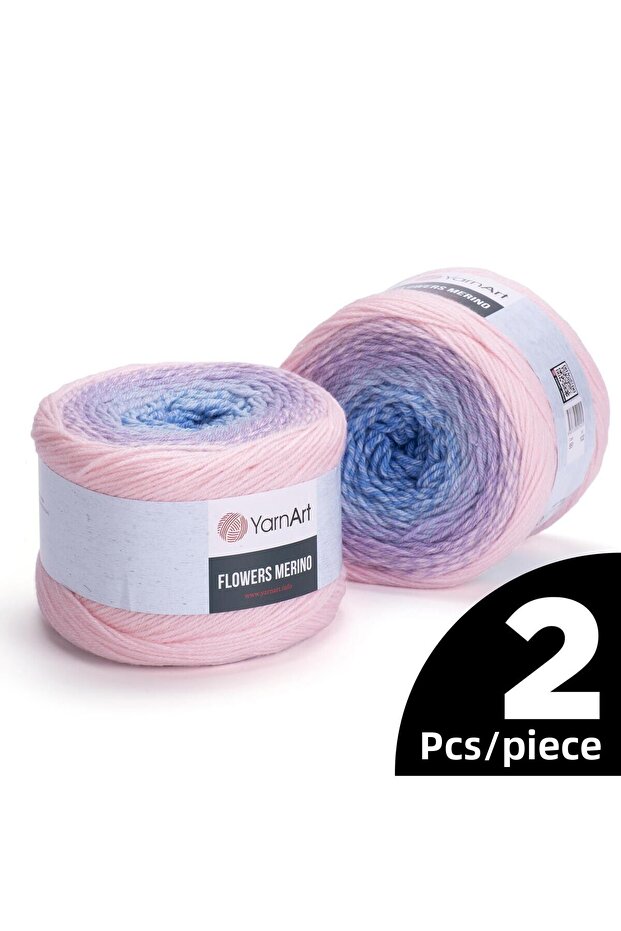 Flowers Merino Knitting Strip - 551 - Pack of 2