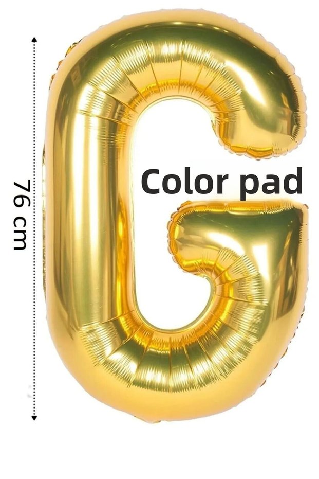 Foil Balloon Letter g Helium Balloon 76 cm Gold Color - Letter g Balloon - Letter Foil Balloon - 34 Inch