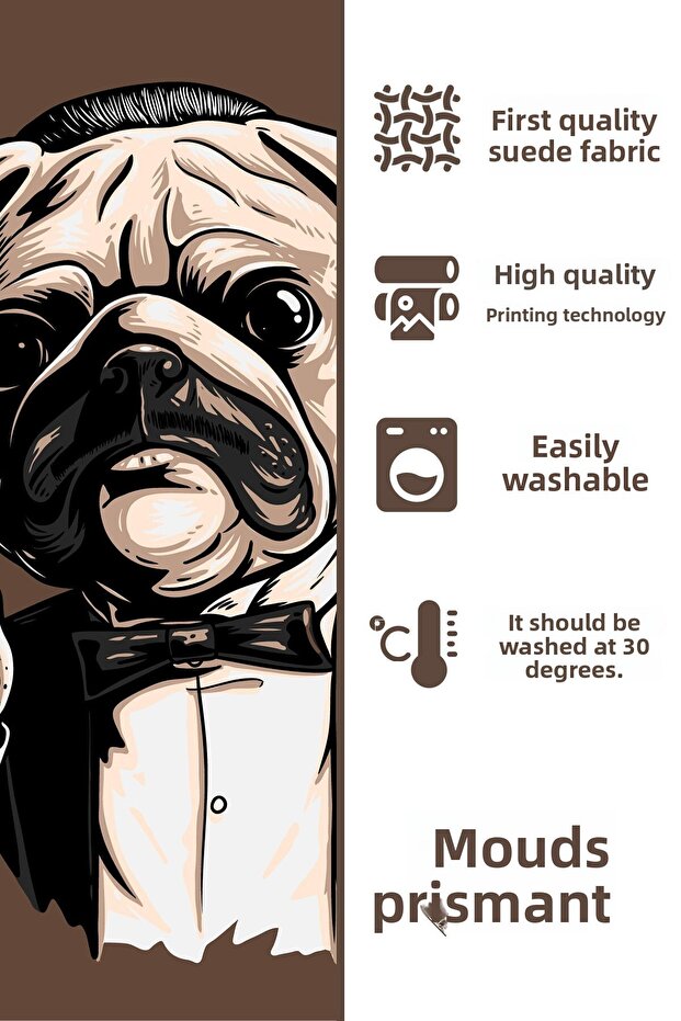 غطاء وسادة رمي فردي منقوش باللون البني على الوجهين - 3