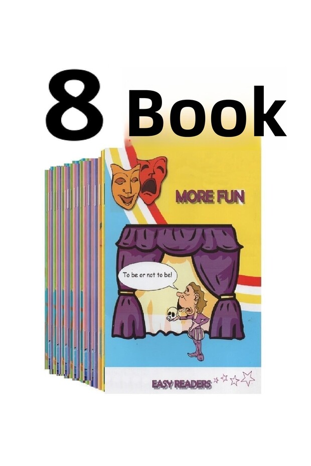 8Pcs English Reading Story Kit - Level A.2 with Qr Code, for Junior High School and Beginner - 1