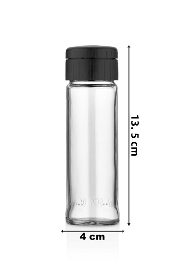 Lina Salt and Pepper Shakers Glass Salt Shaker with Adjustable Lid