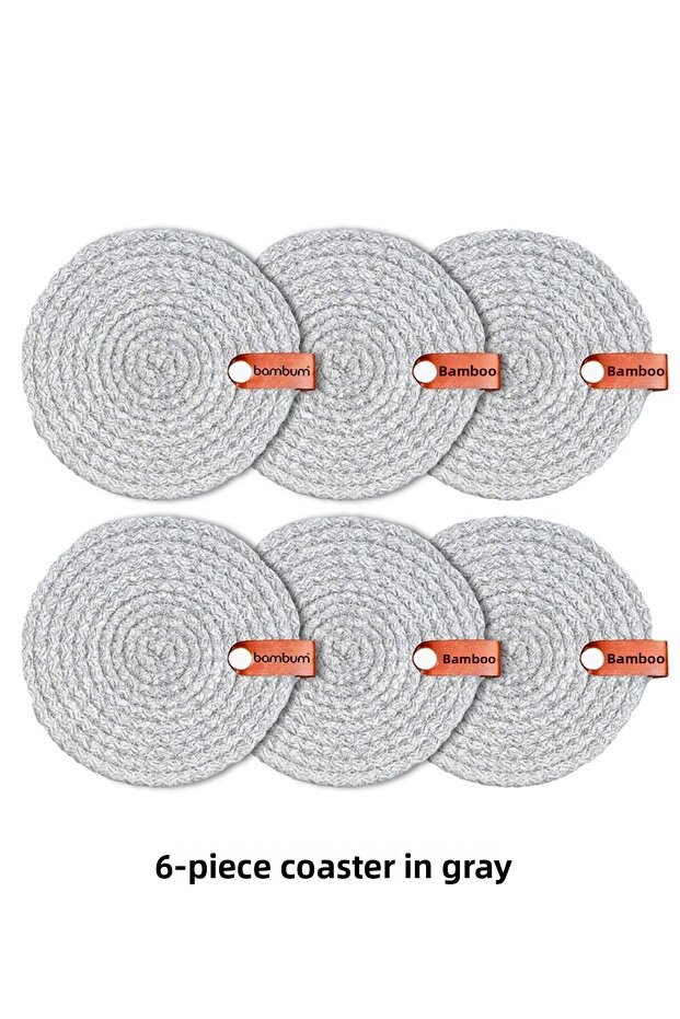 Koza - 6-Piece Coasters Gray