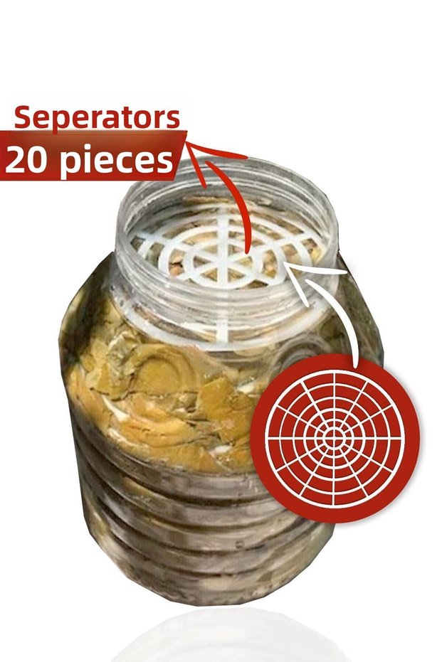 20-Piece Jar Separator, Canister Separator / Pickle, Olive, Brine Leaf Pressing Separator 20 Pieces