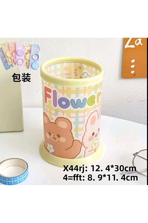 Kawaii تيدي كوكو بير تيدي بير أرنب حامل قلم مقلمة منظم مستحضرات التجميل