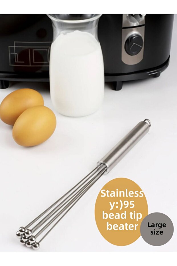 Stainless Steel New Generation Ball Tip Beater, Egg Beater, Sauce Mixer
