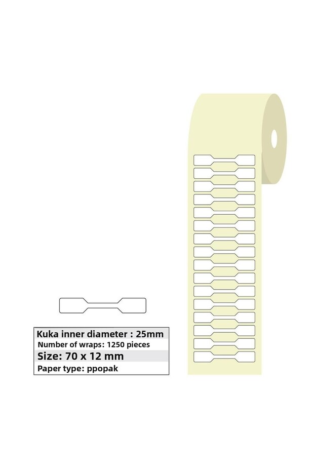 Jewelry Store Label Opaque 70X12Mm Roll 1250 Pieces
