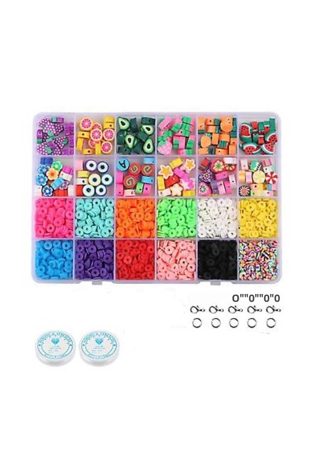 Fimo Figure and Flake Beads Set Jewelry Making Supplies Set
