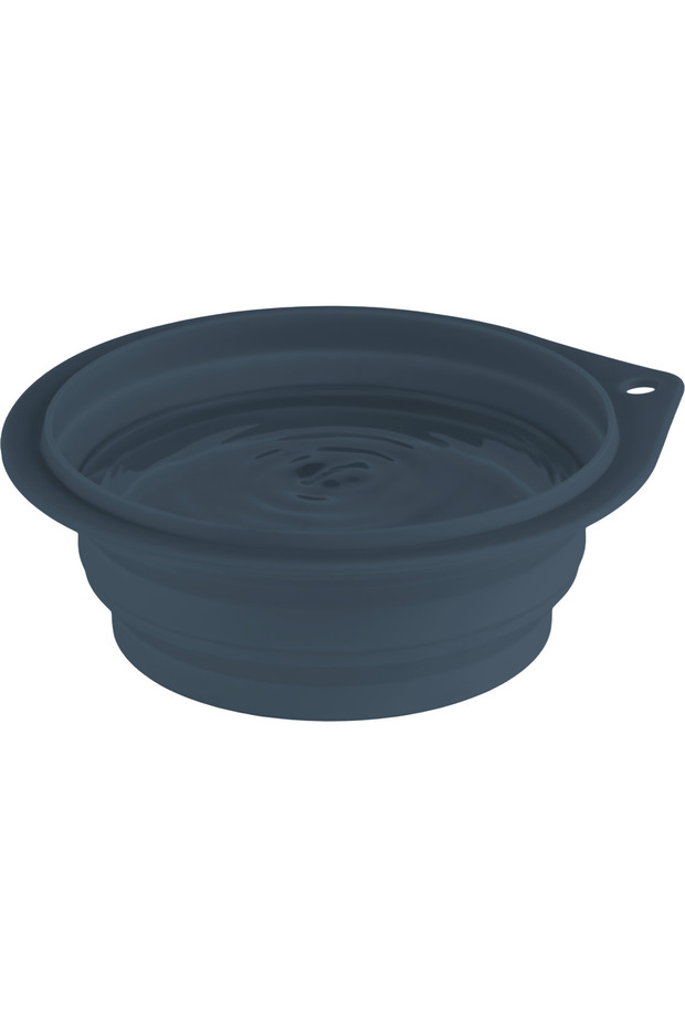 Silikon Katlanabilir Evcil Havyan Mama/Su Kabı Deep Blue - 3