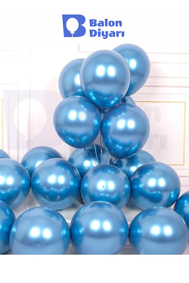 BALON DİYARI Büyük Boy Aynalı Metalik Krom Balon Yüksek Kalite 10 Adet