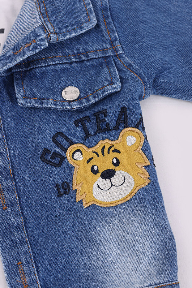 Boy's Denim Jacket 3-Piece Set - 5