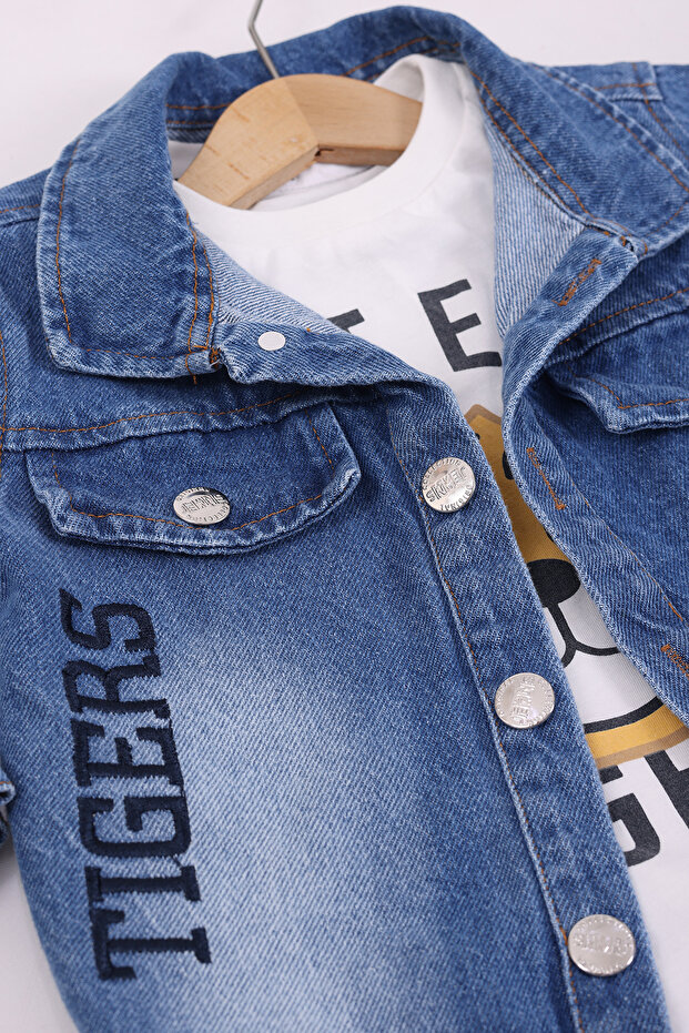 Boy's Denim Jacket 3-Piece Set - 6
