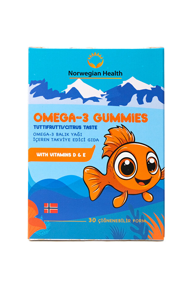 Omega 3 Gummies Çocuklar Için Tutti Frutti Aromalı 30 Çiğnenebilir Norveç Üretimi Balık Yağı X 2adet - 6