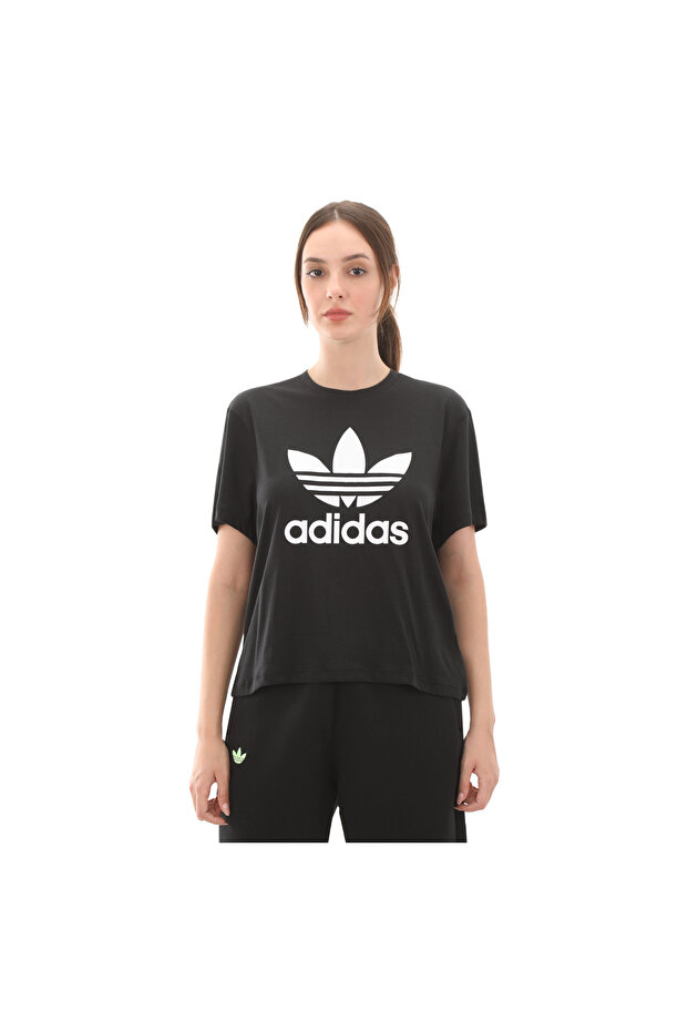 IU2422-K Trfl Tee Boxy Kadın T-Shirt Siyah - 1