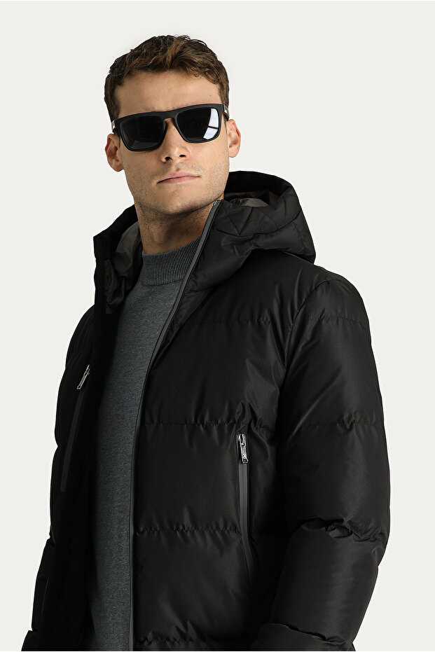 Kapüşonlu Şişme Mont - 2