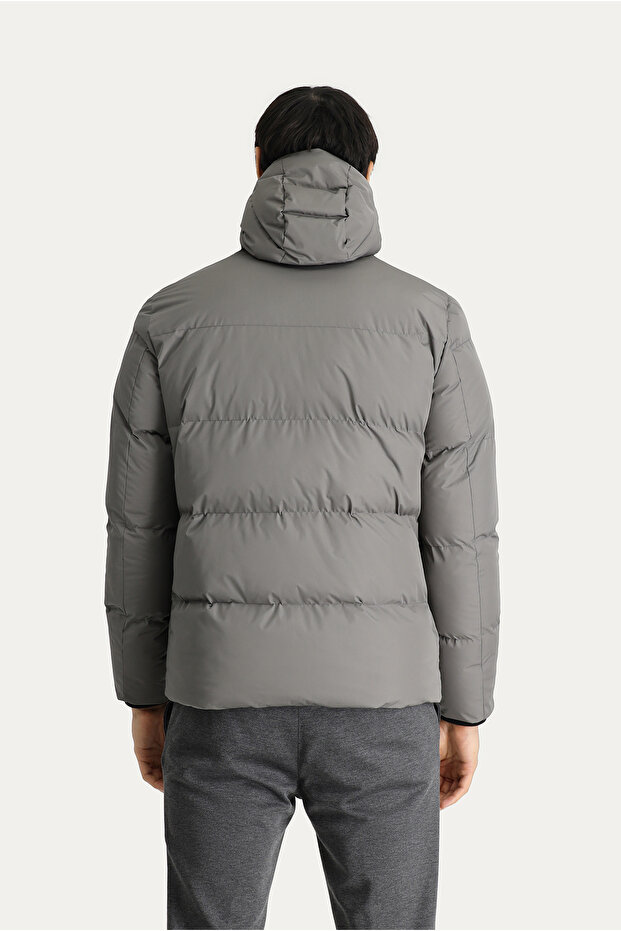 Kapüşonlu Şişme Mont - 5