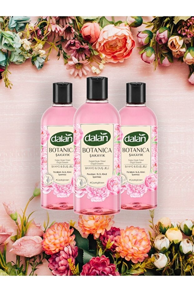 Botanica Shower Gel 500ml Peony 3 Pcs